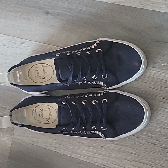 Jack Rogers Navy Blue Gold Embellishment Carter Canvas Sneakers Size 5.5 - Picture 3 of 7